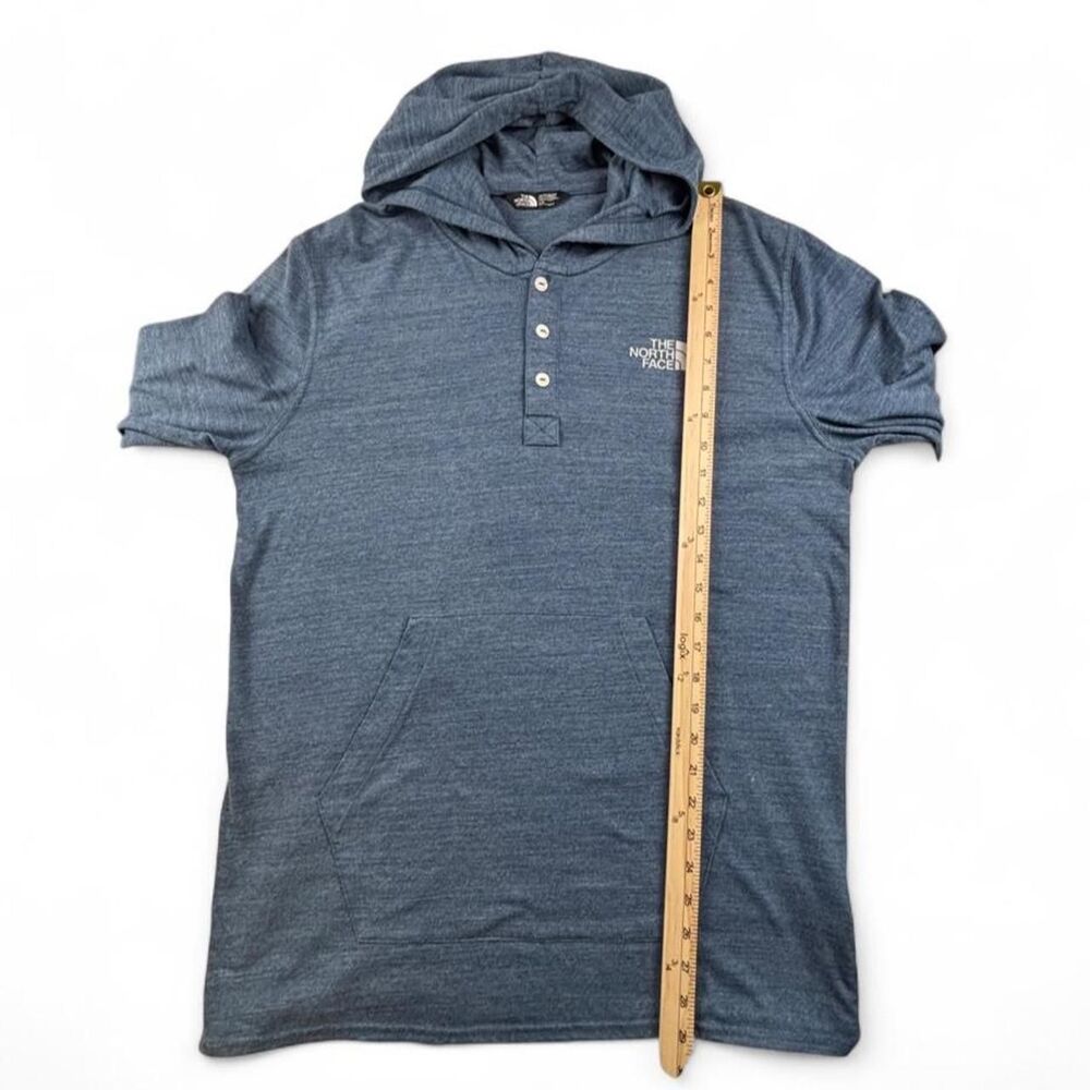 The North Face Heather Blue Hoodie Men's Large Lightweight Outdoor Pullover - Picture 5 of 6